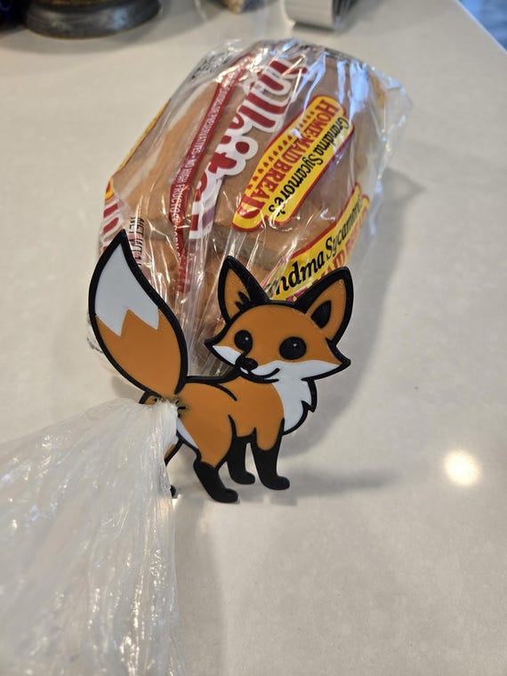 Funny Fox Butt Bread Clip: 3D Printed Kitchen Gadget - Etsy