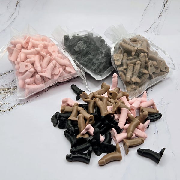 Bag of Dicks Tiny Rainbow PLA, Pride 2026 Party Favors, LGBTQ Bachelorette Favors, Bulk Prank Gift Figurines