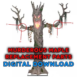 DIGITAL FILE | 9 Foot Murderous Maple Replacement Arm Connectors | Home Depot Murderous Maple Parts | 9 Foot Tree Accessories