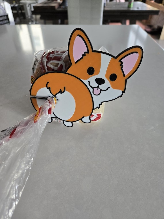 Funny Corgi Butt Bread Bag Clip, 3D Printed PLA Kitchen Gadget