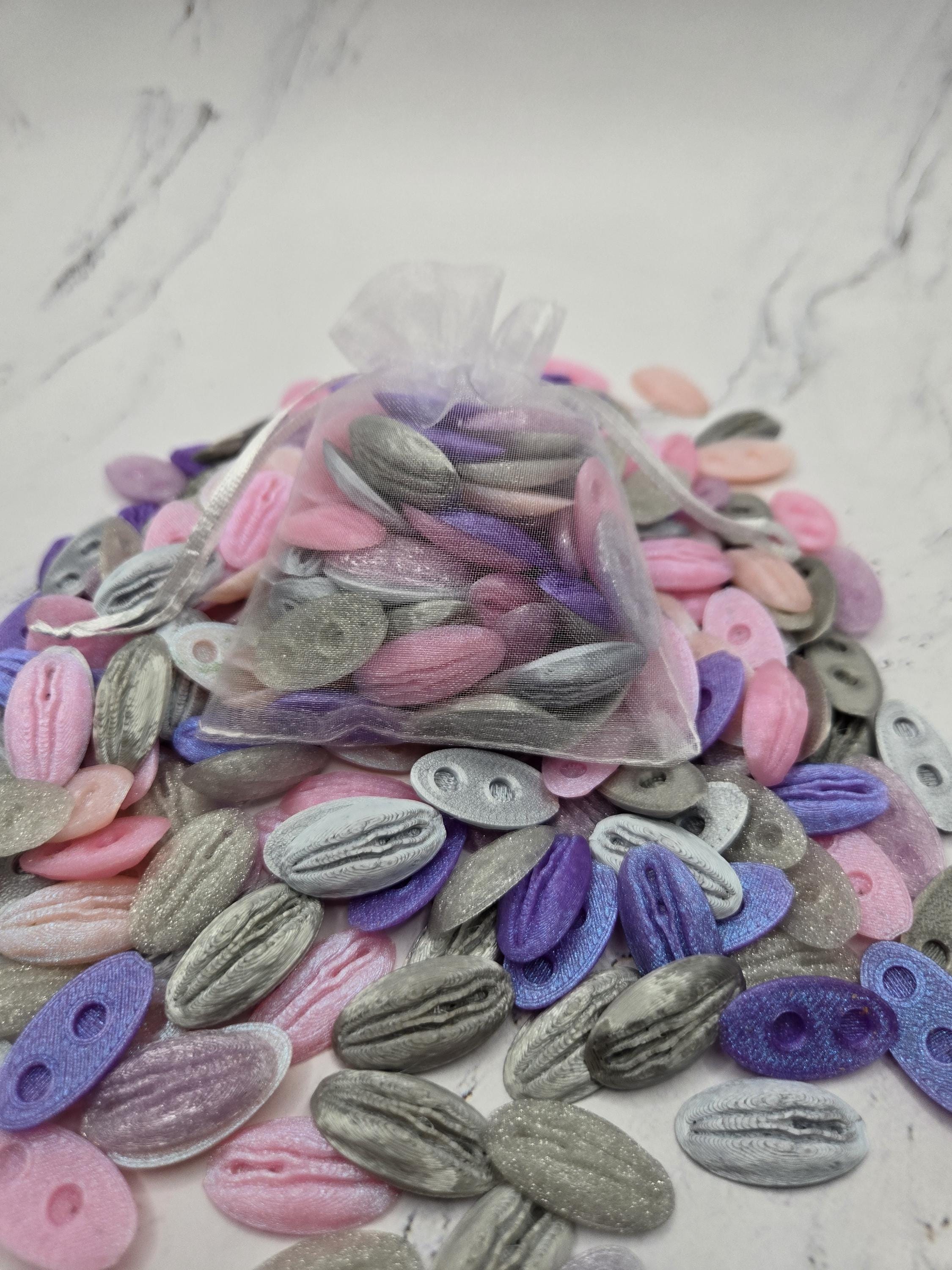 Bag of Vaginas Novelty Figurines Funny Bachelorette Party Gag Gift 3D Printed