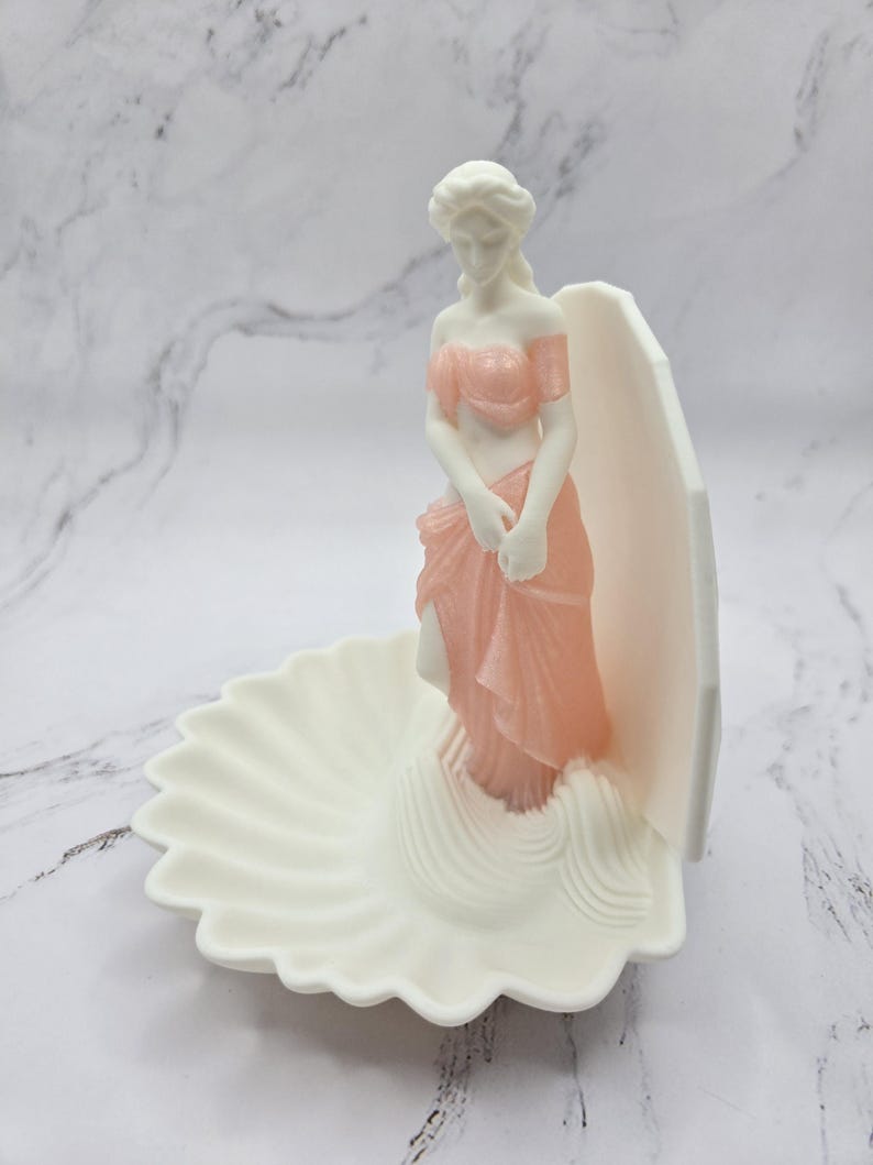 Aphrodite Shell Trinket Holder, Venus Ring Dish, Greek Mythology Vanity Decor zdjęcie 10