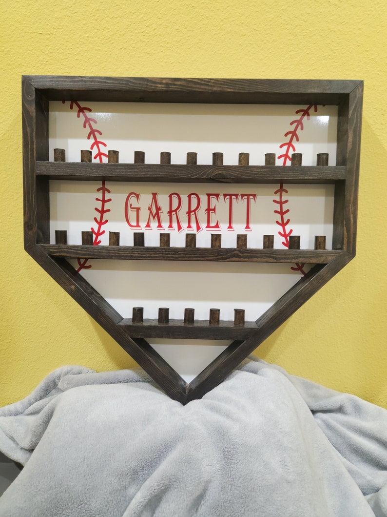 Baseball Ring Holder 27 Rings Home Plate. Personalization Etsy