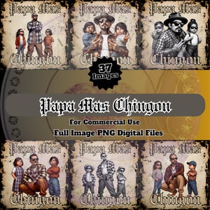Papa Mas Chingon PNG Bundle: 37 Digitale Bild Designs