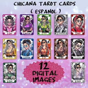 Chicana Sternzeichen Tarotkarten (spanische Version) digitale Bilder