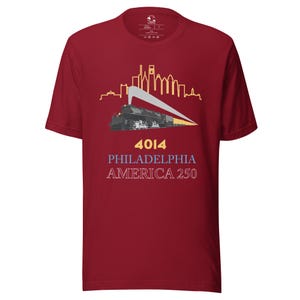 4014 Big Boy Philadelphia Steam Locomotive Shirt – America 250 Philly Skyline Tee – Historic US Semiquincentennial Railfan T-Shirt