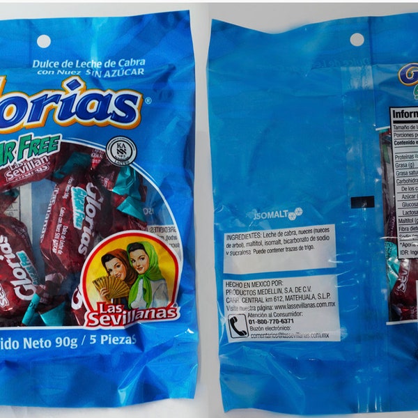 Glorias sugar free candy , cajeta sugar free, sugar free candy, Mexican candy, low sugar, no sugar added.