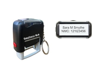 Doctor/Nurse Stamp with handy Keyring 2-3 Lines (24x7mm)!