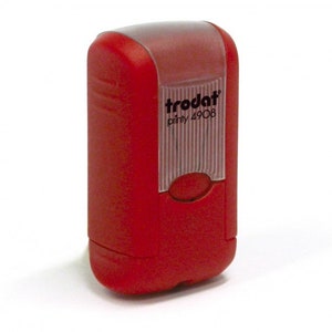 Trodat Printy 4908 - 14x6mm - Self Inking Rubber Stamp - Two lines of text - Custom Made UK - Personalised - Bespoke
