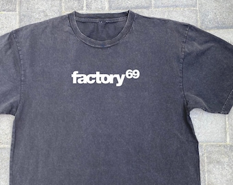 Factory 69 Vintage Black T-Shirt -White or Reflective