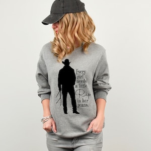 Every Girl Needs a Little Rip in Her Jeans Crewneck Sweatshirt