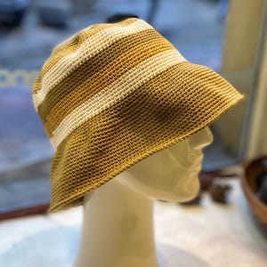 Crochet bucket hat for men, crochet summer hat with soft colors, bucket hat for women, boho bucket hat, festival bucket hat, knitted sun hat