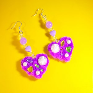 Pink Earrings, Pink Rose Earrings, Party Earring, Disco, Club, Spicy Girls, OOTD, Y2K Style, LGBT, Gift