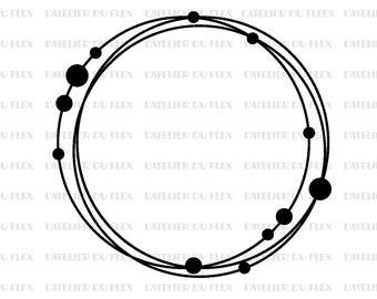Flocking Frame triple circles iron-on balls sizes and colors of your choice