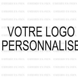 Flocking of your personalized logo iron-on flex sizes and colors of your choice