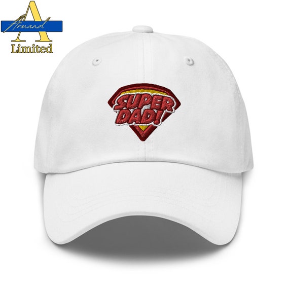 Father Day Gift Hat Super Daddy Baseball Cap Embroidered Design 