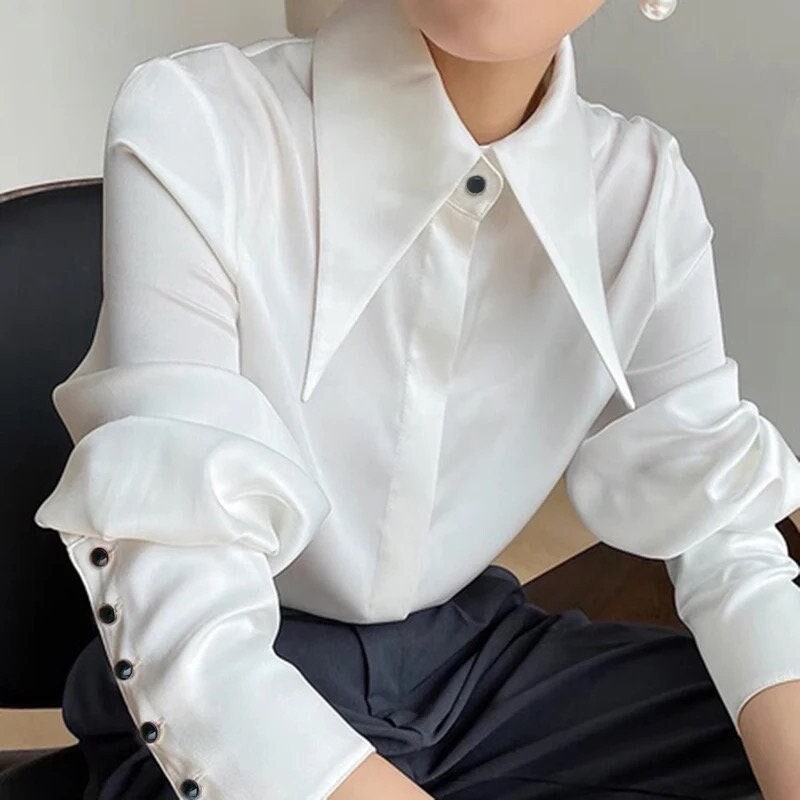 Big Collar Blouse - Etsy
