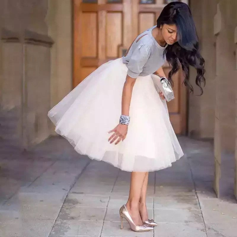 White Tulle Skirt - Etsy