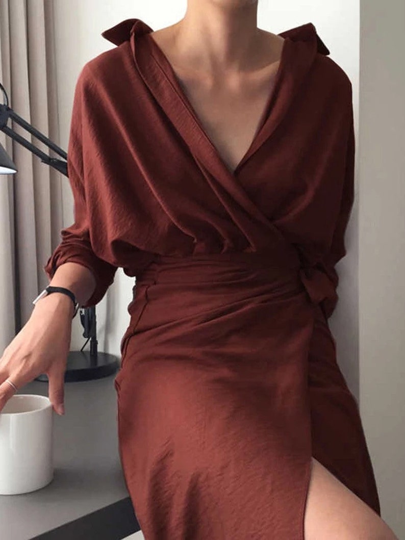 Wrap Kimono Dress Kimono Wrap Dress Tunic Dress Romantic Etsy