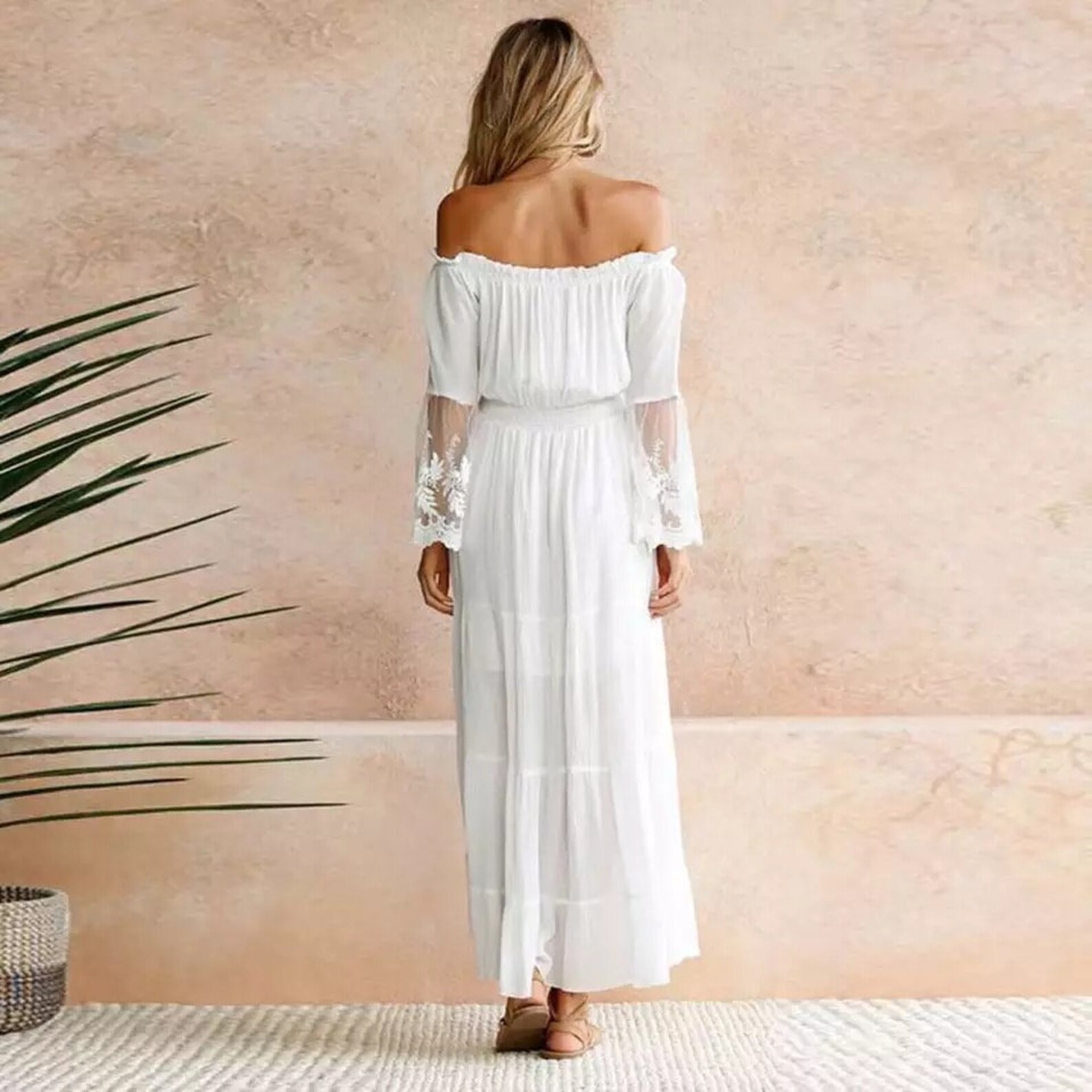 Boho Dress Summer Dress for Women Maxi Boho Dress White Etsy