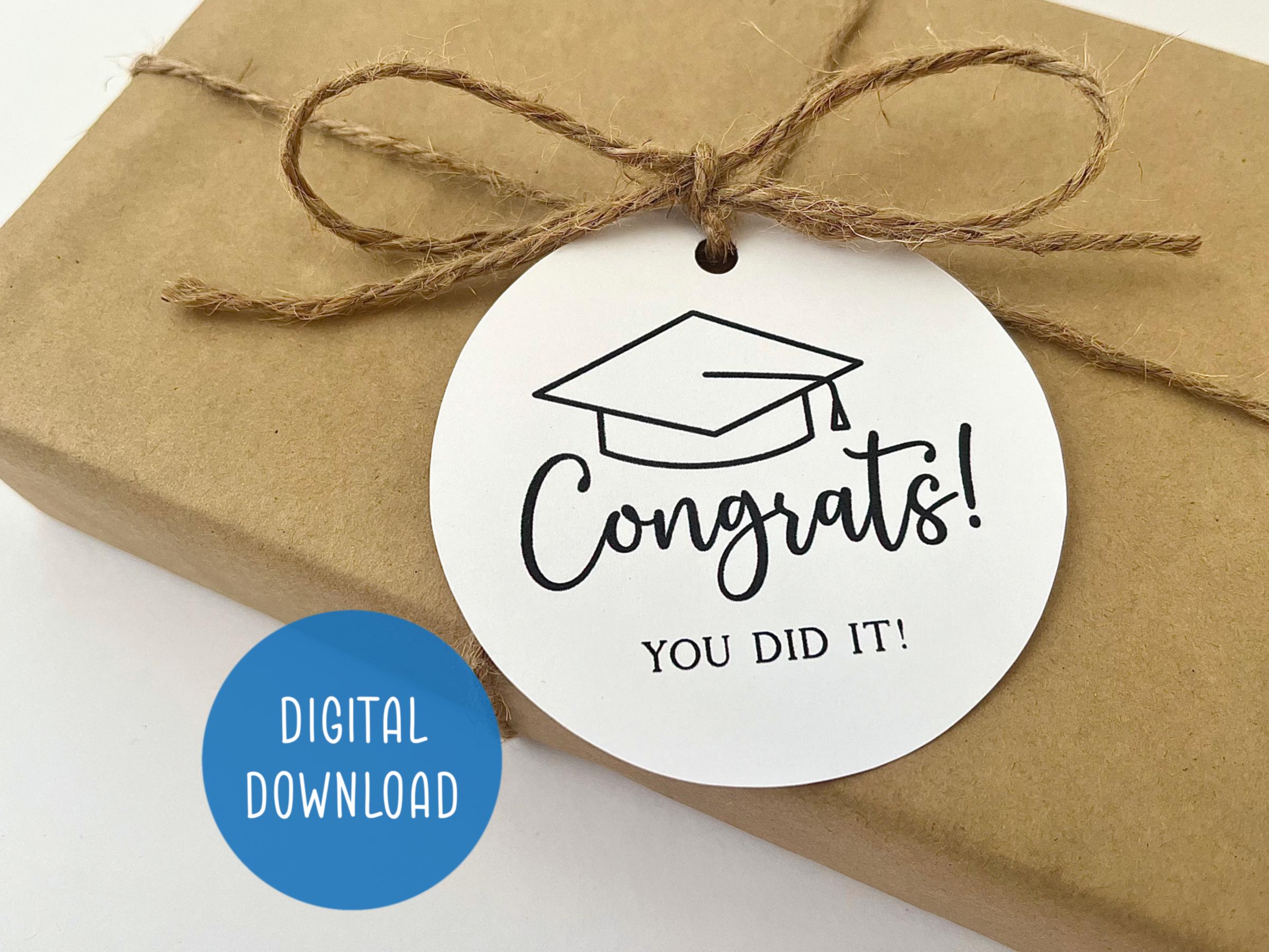 Printable Graduation Gift Tag | Digital Download | Congratulations ...