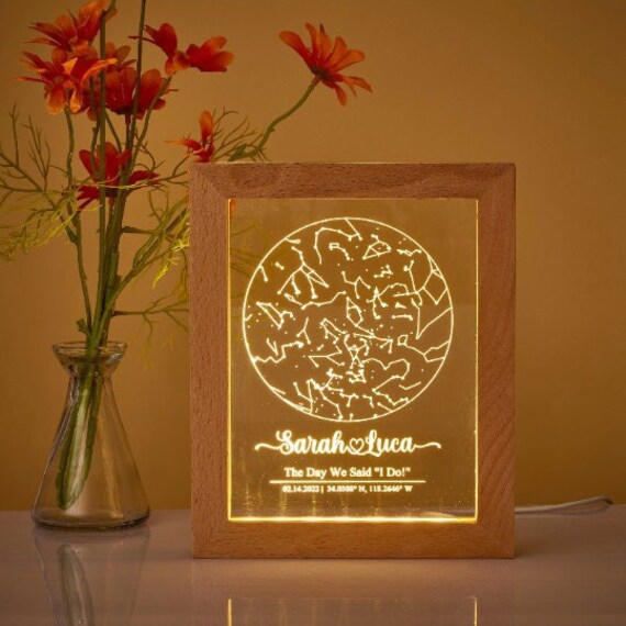 Custom Star Map by Date Where We Met Map Gift Save the Etsy