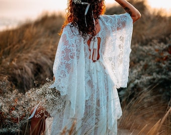 Maggie Lace boho dress, bohemian gown, Maternity boho dress, Maternity Lace gown, dress for Maternity session/