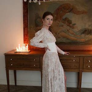 Victorian  wedding dress, wedding dress, bohemian wedding dress, lace wedding dress, romantic wedding, elopement gown