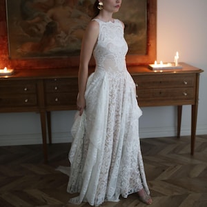 Gipsy  wedding dress, wedding dress, bohemian wedding dress, lace wedding dress, elopement dress, elopement gown, boho wedding gown