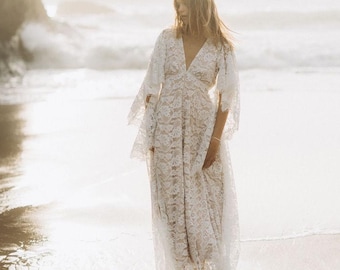 Vestido de novia Julia Flowers, vestido de novia, vestido de novia bohemio, vestido de novia de encaje, boda romántica, vestido para fugarse