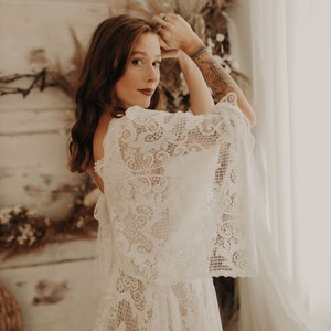 Robe boho Maggie Lace, mariage boho, robe boho de maternité, robe en dentelle de maternité, robe pour séance de maternité/ image 7