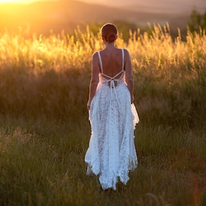 Summer  wedding dress, wedding dress, bohemian wedding dress, lace wedding dress, elopement dress, elopement gown, boho wedding gown