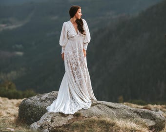 Bella Brautkleid, Brautkleid aus Spitze, Boho Brautkleid