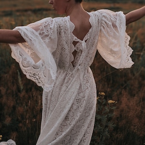 Robe de mariée bohème Emilia, robe de maternité, robe de mariée