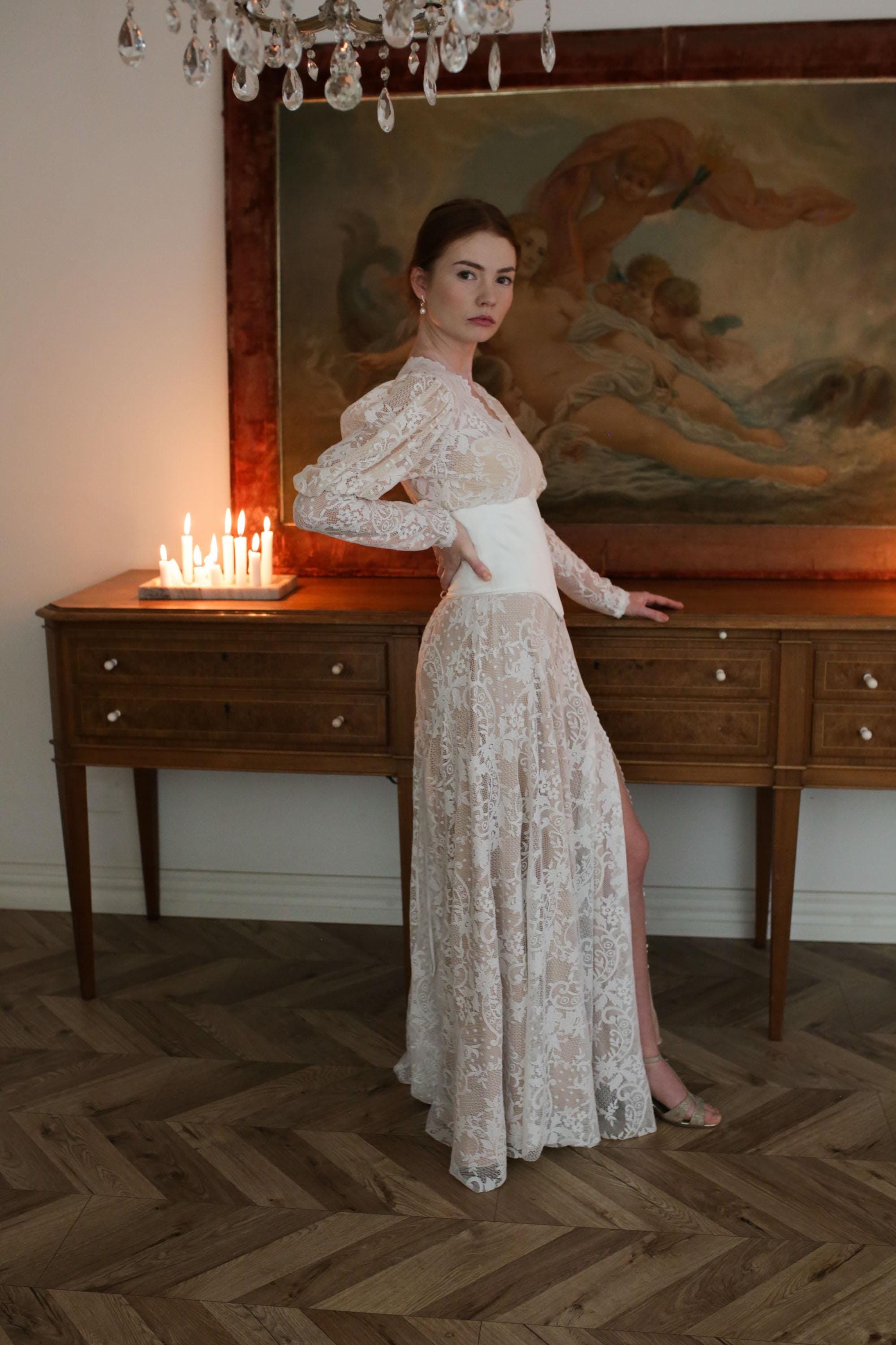 victorian bohemian vintage wedding dresses Victorian wedding dress, wedding dress, bohemian wedding dress, lace wedding dress, romantic wedding, elopement gown