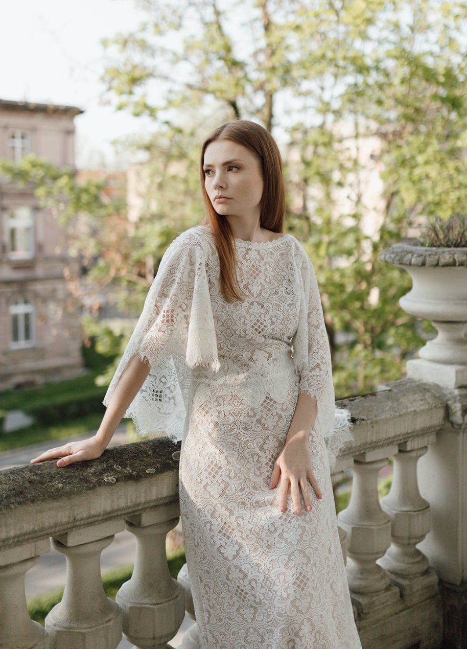 diana boho dress Diana Lace & Chiffon Wedding Dress