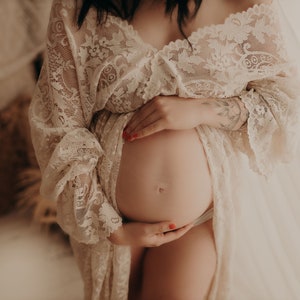 Victoria Women&#39;s Boho Dress | Lace Vintage Dress For The Maternity Session | Photo Props | Pregnancy Photo Shoot/ V5 design