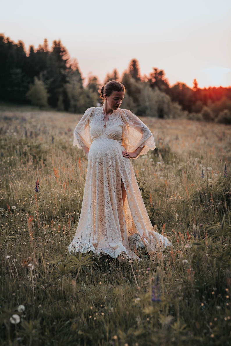 Robe de mariée bohème Emilia, robe de mariée bohème, robe de mariée en dentelle bohème, robes de mariée en dentelle, robe de mariée en dentelle, robe de mariée bohème image 8