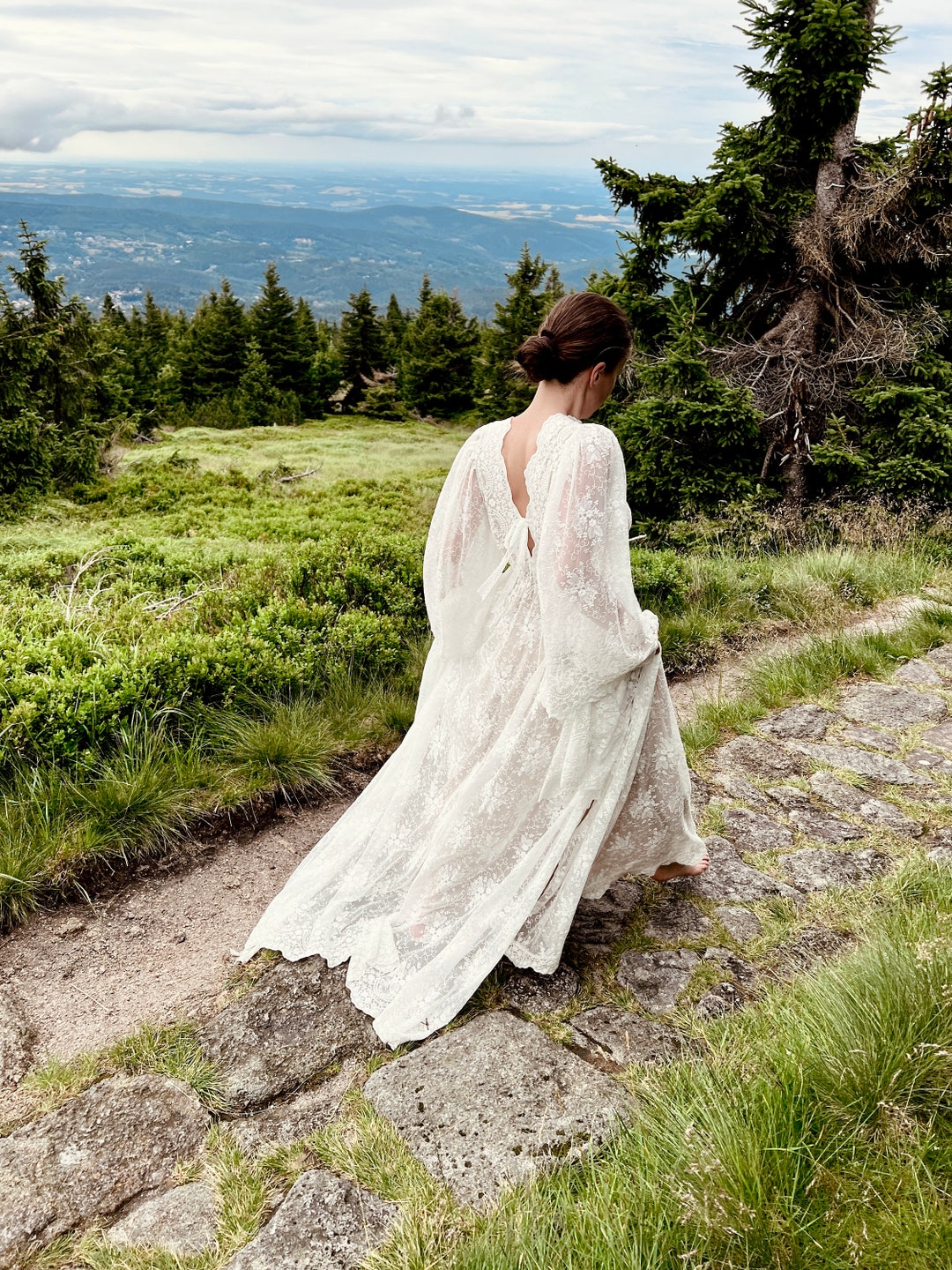 Cotton Wedding Dress, Elopement Wedding Dress, Bohemian Wedding Dress,  Rustic Lace Wedding Dress, Lace Wedding Dress, Hippie Wedding Dress - Etsy  Ireland