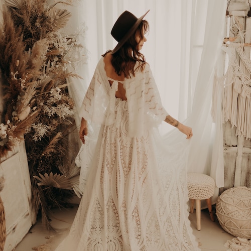 Lace Boho Dress Bohemian Wedding Dress Maternity Boho Dress Etsy