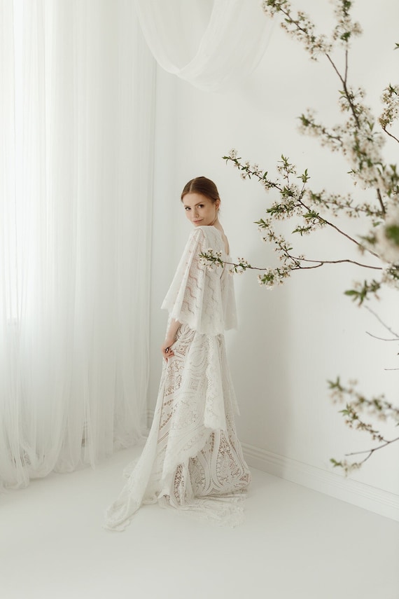 strapless lace tea length wedding dress Short Strapless Knee Length Lace Wedding Dress – JoJo Bridal Shop