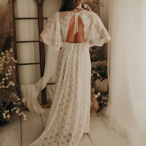 Anita  wedding dress, wedding dress, bohemian wedding dress, lace wedding dress, elopement dress, elopement gown, boho wedding gown