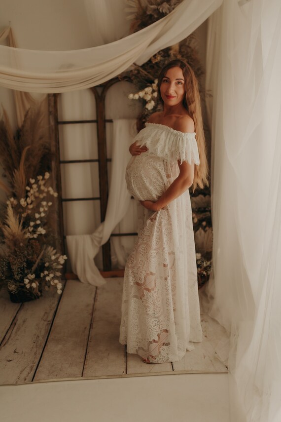 Off Shoulders Soft Lace Maternity Dress, Lace Dress for Photo Session, Photo Shoot Dress, Boho Maternity Dress - Etsy Israel Off Shoulders Soft Lace Maternity Dress, Lace Dress for Photo Session, Photo Shoot Dress, Boho Maternity Dress - Etsy Israel