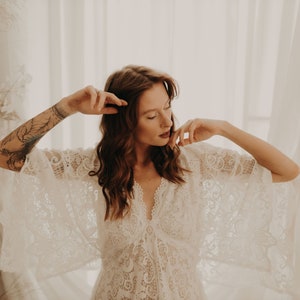 Robe boho Maggie Lace, mariage boho, robe boho de maternité, robe en dentelle de maternité, robe pour séance de maternité/ image 6