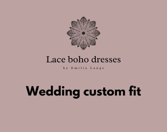Wedding dress custom fit/ I will make your dress to your specific measurements