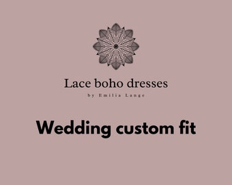 Wedding dress custom fit/ I will make your dress to your specific measurements