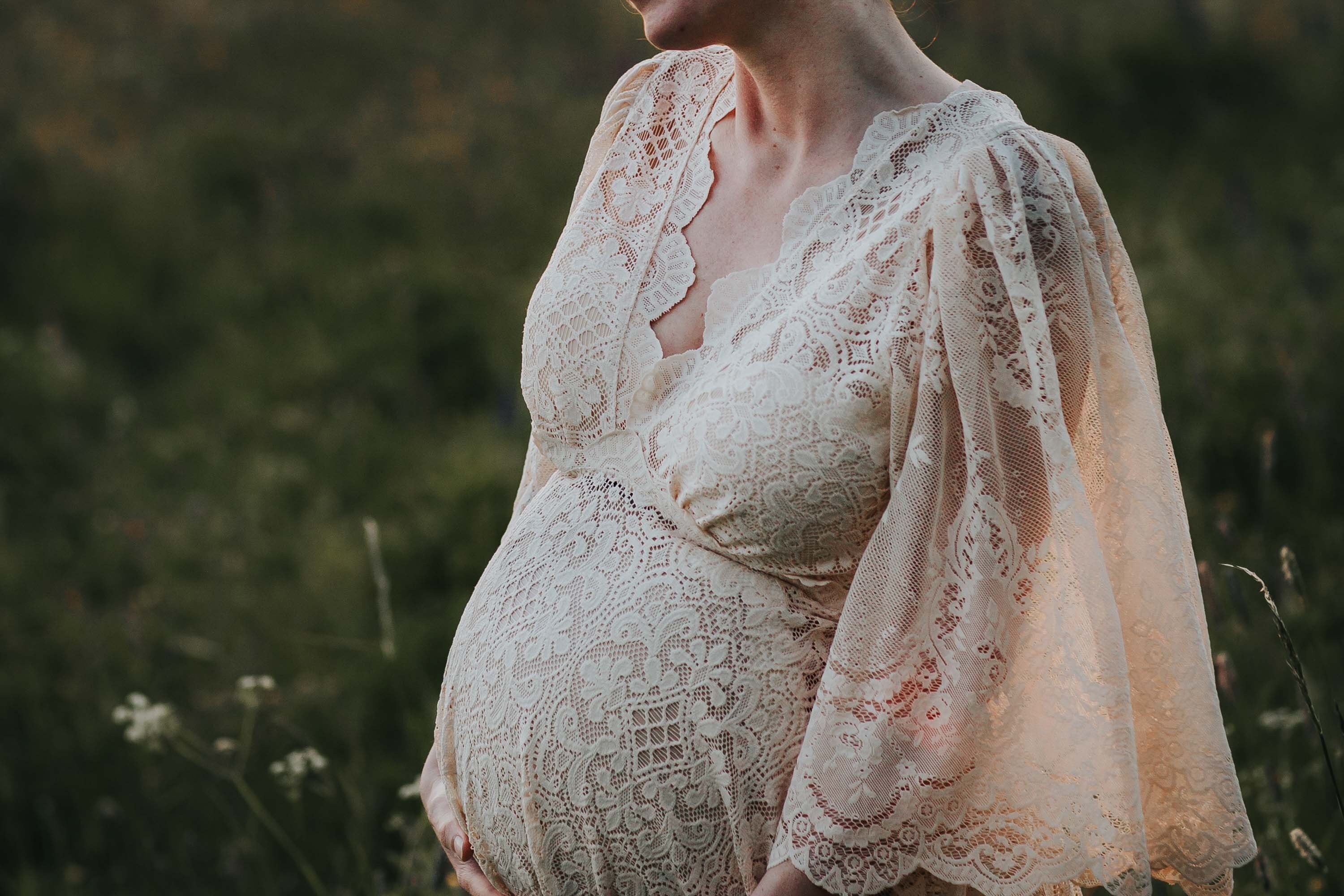 bohemian maternity dress amazon Flybridal Boho Maternity Dress for Photoshoot Tassels Lace Full Sleeve V- Neckline Summer Pregnancy Dress for Photography Black Size Small at Amazon Women's Clothing store