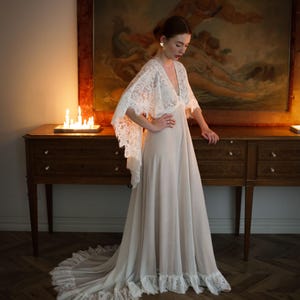 Julia 2  wedding dress, wedding dress, bohemian wedding dress, lace wedding dress, romantic wedding, elopement gown