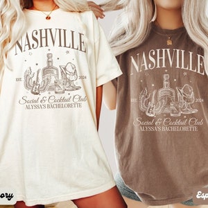 Custom Nashville Bachelorette Shirts, Bachelorette Club Tshirts, Personalized Bride Shirt, Custom Social Club Shirt, Nash Bash