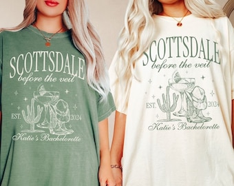 Custom Location Bachelorette Party Shirts, Scottsdale Bachelorette Shirts, Personalized Desert Bachelorette Tees, Scottsdale Bach TShirt